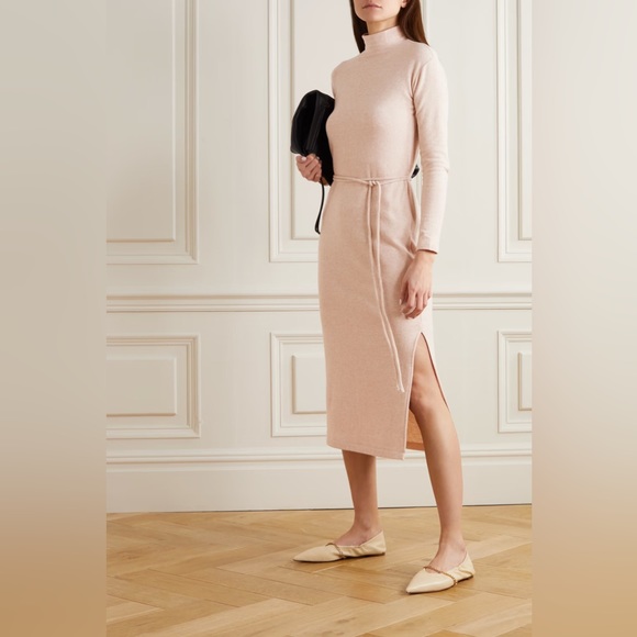 Vince Belted Cotton-Blend Midi Sweater Dress - Picture 10 of 10